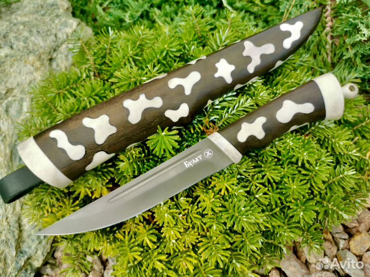 Авторский нож из булатной стали ручной работы