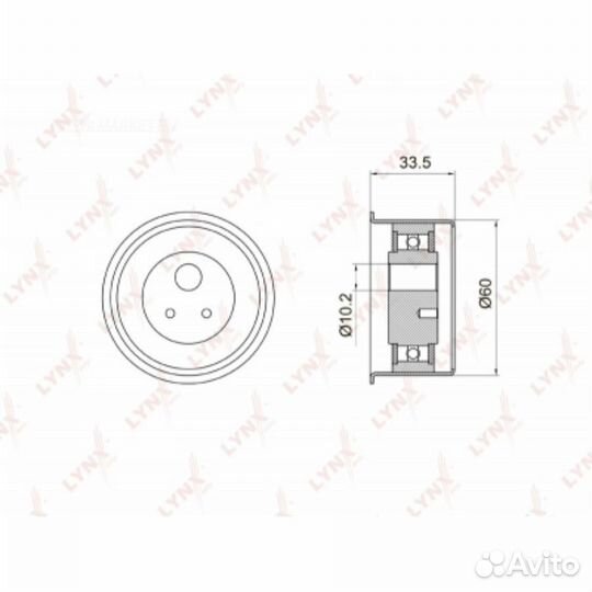 Lynxauto PB-1036 Ролик натяжной ремня грм