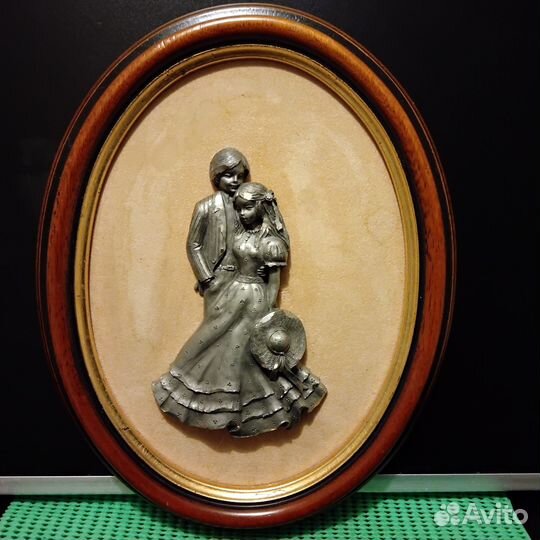 Картины панно олово на бархате.Франция