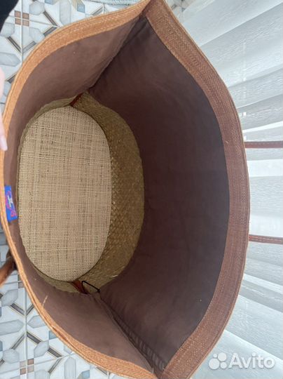 Большая плетёная корзина для белья, пледов, сумка