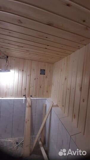 Внутренняя отделка бани, туалет ванны