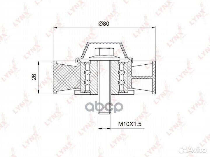 Ролик обводной приводного ремня PB7007 lynxauto