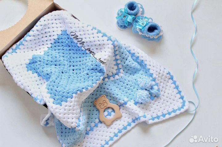 Комплект для новорожденного, детский плюшевый плед