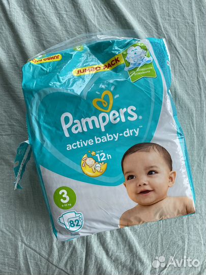 Подгузники pampers active baby dry 3 размер