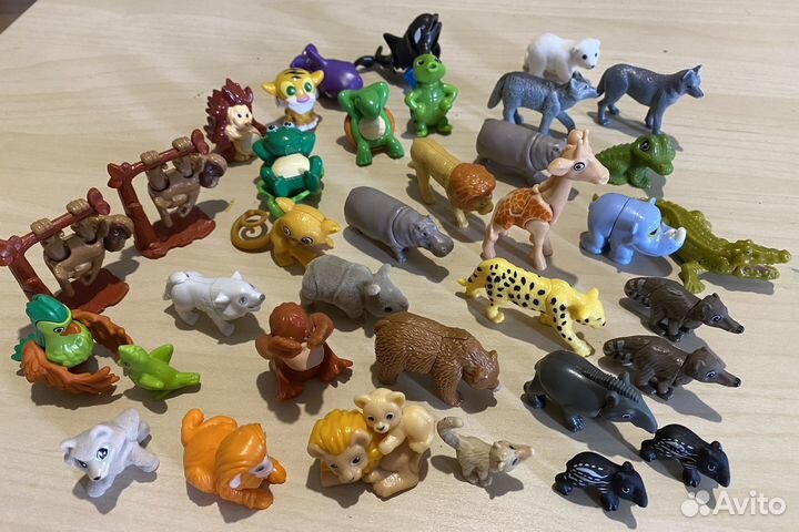 Игрушки из киндера животные