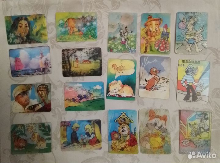 Календарики стерео переливающиеся, винтаж СССР