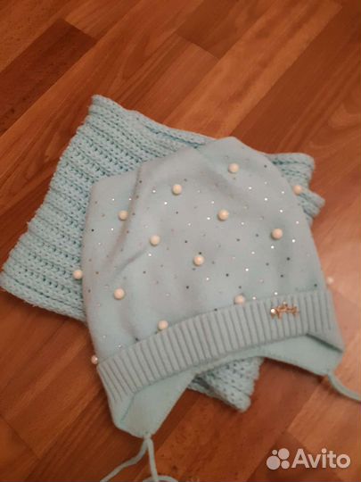 Комплект шапка и снуд для девочки