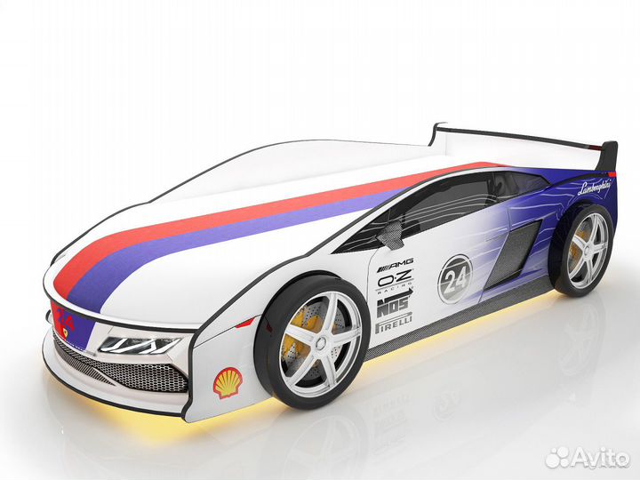 Кровать машина Ламба синяя 2