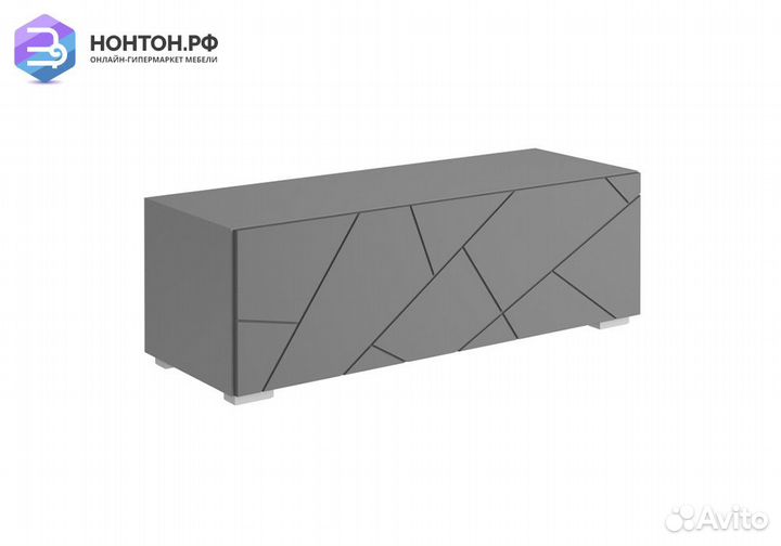 Тумба под тв Гранж тм-003 серый шифер / матовый гр