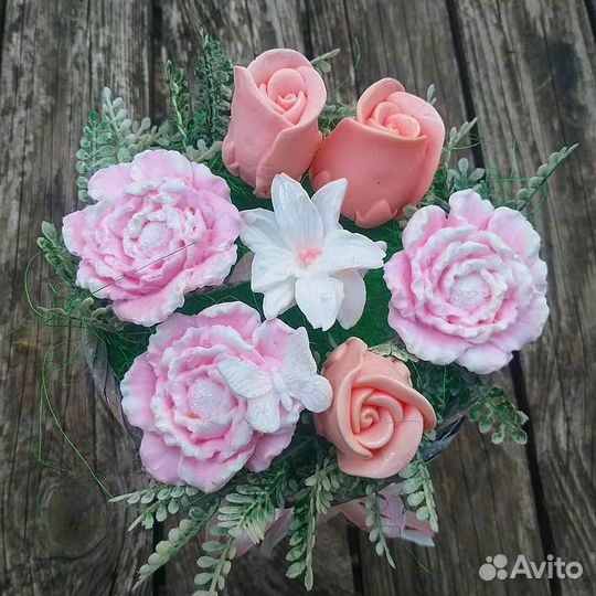 Букеты из мыла ручной заливки