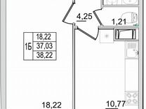 1-к. квартира, 38,2 м², 9/13 эт.