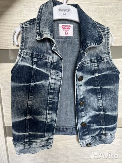 Джинсовая жилетка для девочки 92 98