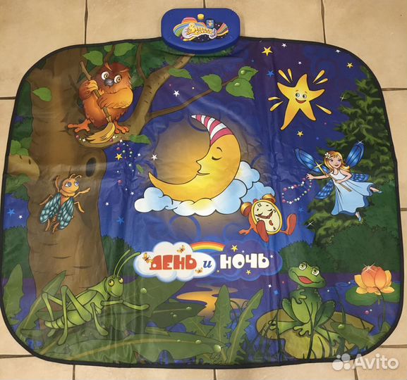 Детский развивающий коврик музыкальный «День-Ночь