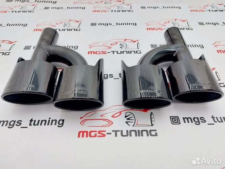 Насадки на выхлоп черные E63 AMG Мерседес W211