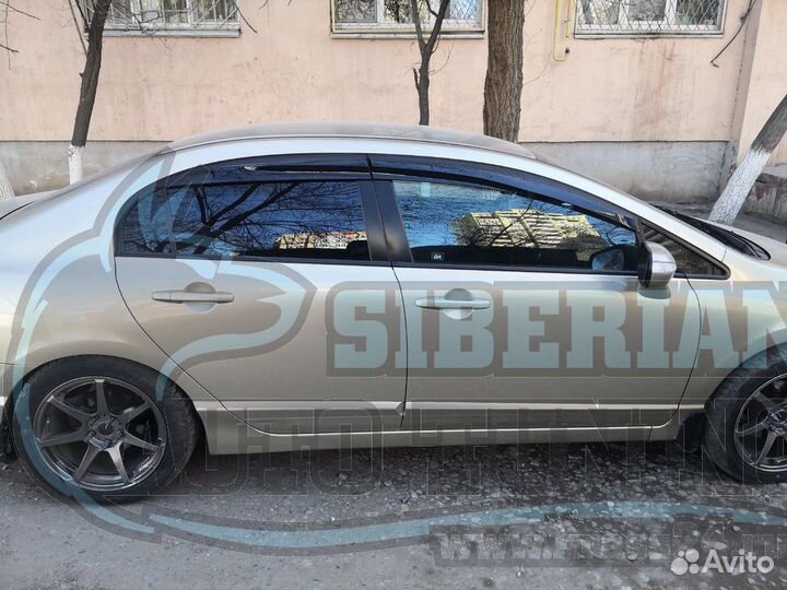 Ветровики дефлекторы окон для Honda Civic 8 Mugen