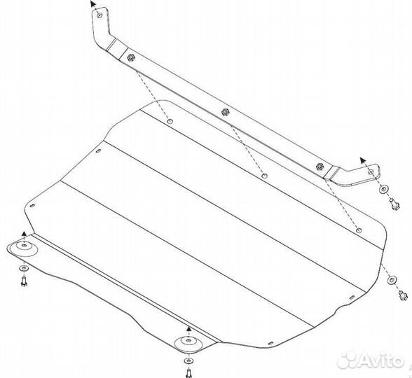 Защита двигателя tiguan