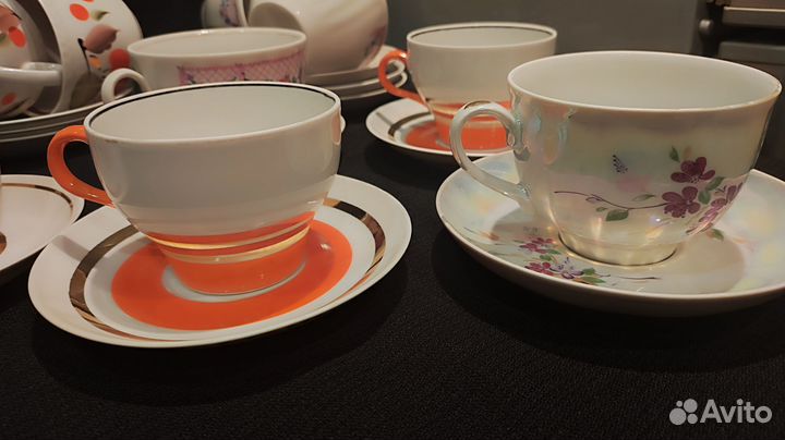 Чайная пара СССР Чайка Дулево