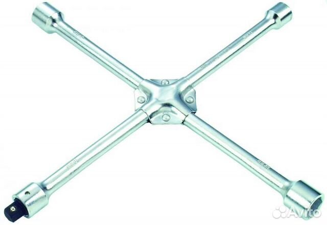 Ключ крестовой 17, 19, 21, 22мм, адаптер 1/2