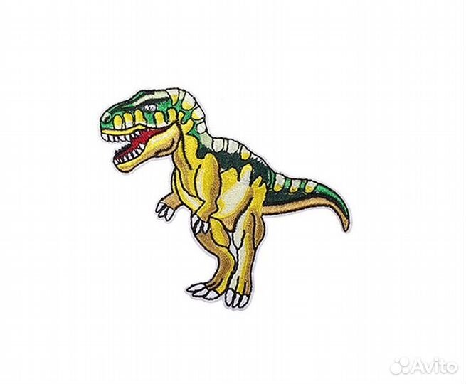 Нашивка на одежду динозавр рекс термонашивка