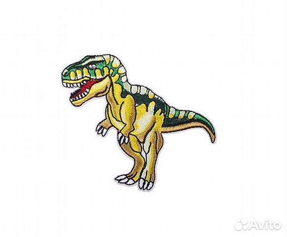 Нашивка на одежду динозавр рекс термонашивка
