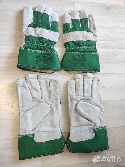 Перчатки спилковые утеплённые