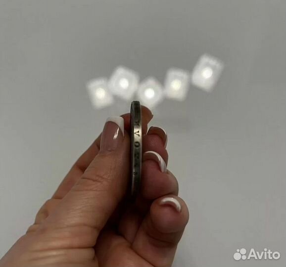 Монета серебряная 1 рубль 1845 копия