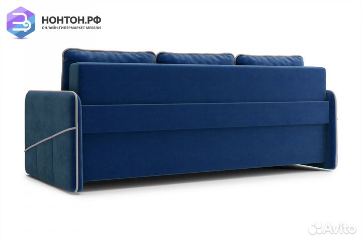 Диван еврокнижка Энерджи 3-х местный темно-синий