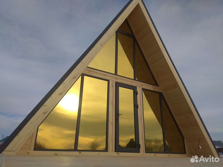 Строительство афреймов A-frame шалаш