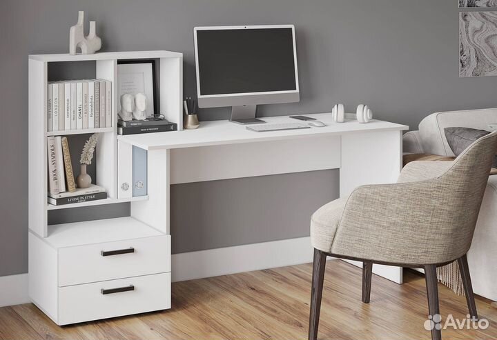Стол компьютерный скм-5 белый новый