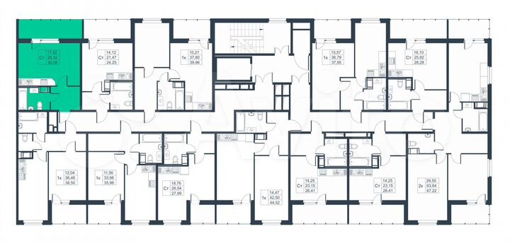 Квартира-студия, 30,1 м², 9/9 эт.