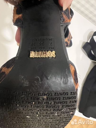 Босоножки туфли леопард schutz 37