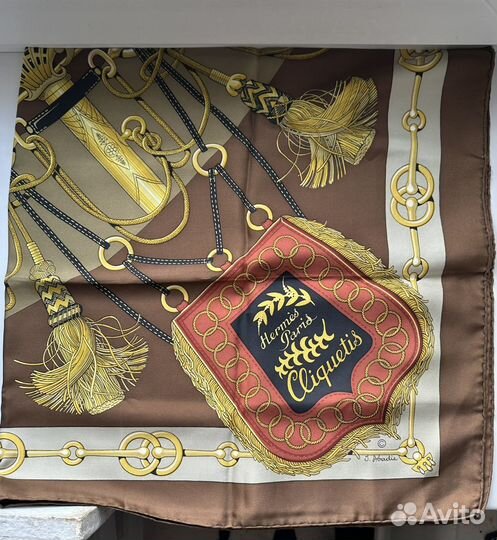Hermes шелковый платок винтаж Cliquetis