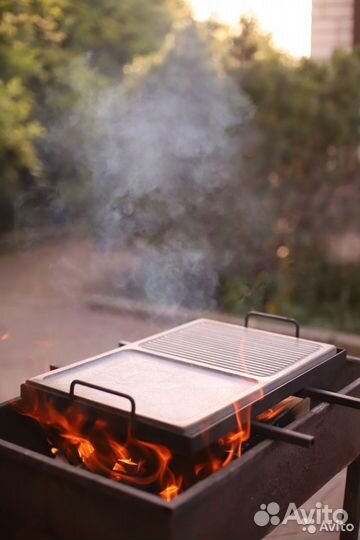 Камень для мангала гриль/выемка 50х30х3