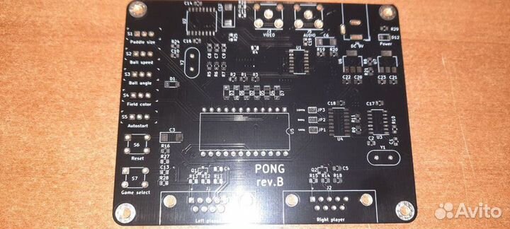 Печатная плата pong на кр145ик17