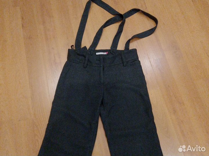 Брюки на лямках, р 46, шерсть, Израиль