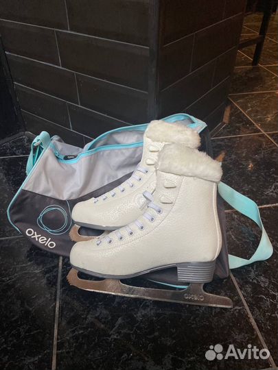 Фигурные коньки oxylane с чехлом