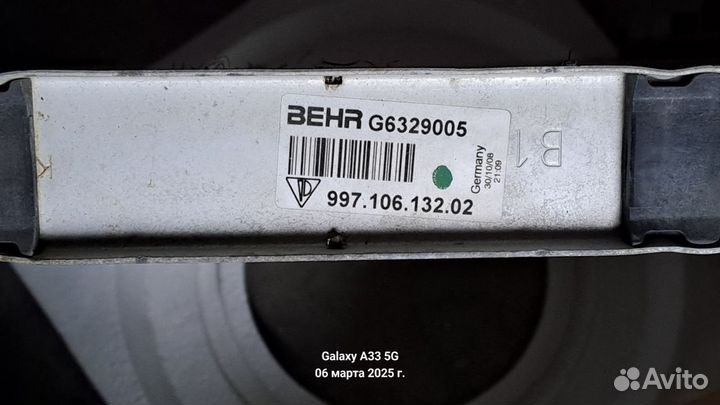 Porsche 997 радиатор