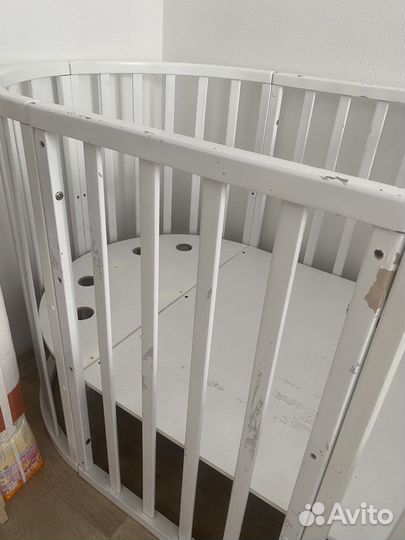 Кроватка круглая 2в1