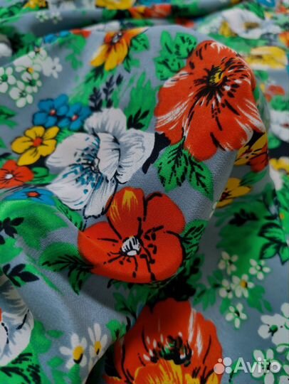 Ткань крепдешин натуральный шелк СССР