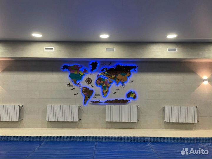 Карта на стену