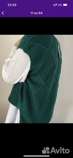 Жилетка вязаная женская