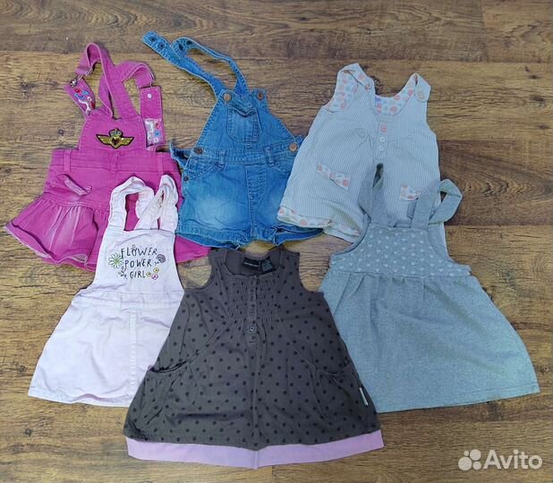 Большой пакет вещей на девочку 74-86