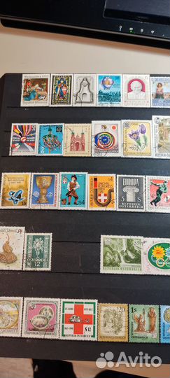 Почтовые марки Австрии и фрг 70-90х г. 87шт