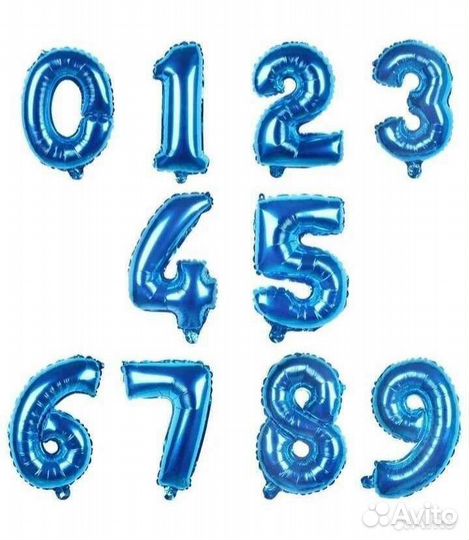 Воздушный шар цифра с гелием