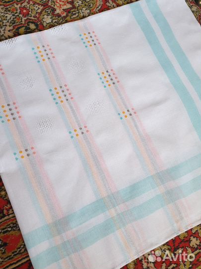 Винтажная льняная скатерть СССР