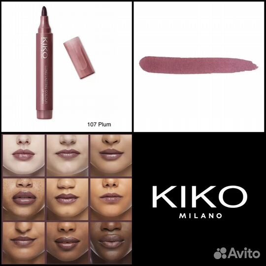 Kiko Long Lasting Colour # 107 Маркер для губ