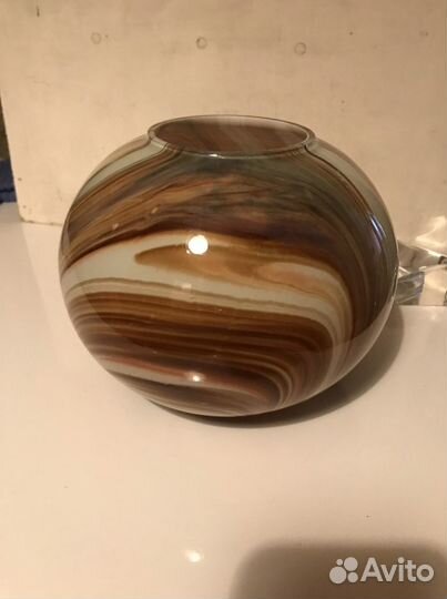 Ваза цветное стекло чехия