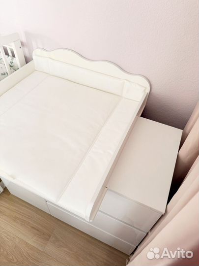 Пеленальная доска на комод и матрасик