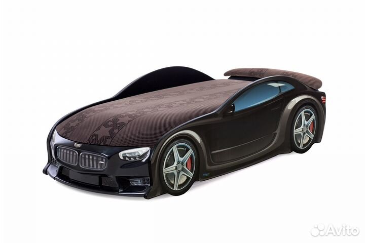 Кровать-машина UNO plus черная