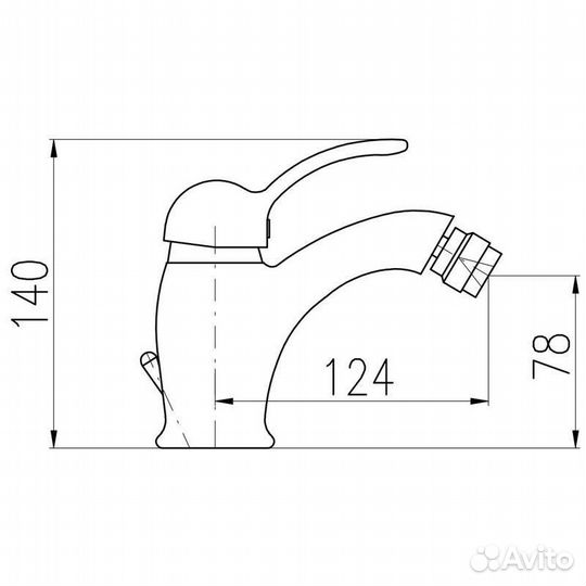 Смеситель для биде Rav Slezak labe L045.5KZ